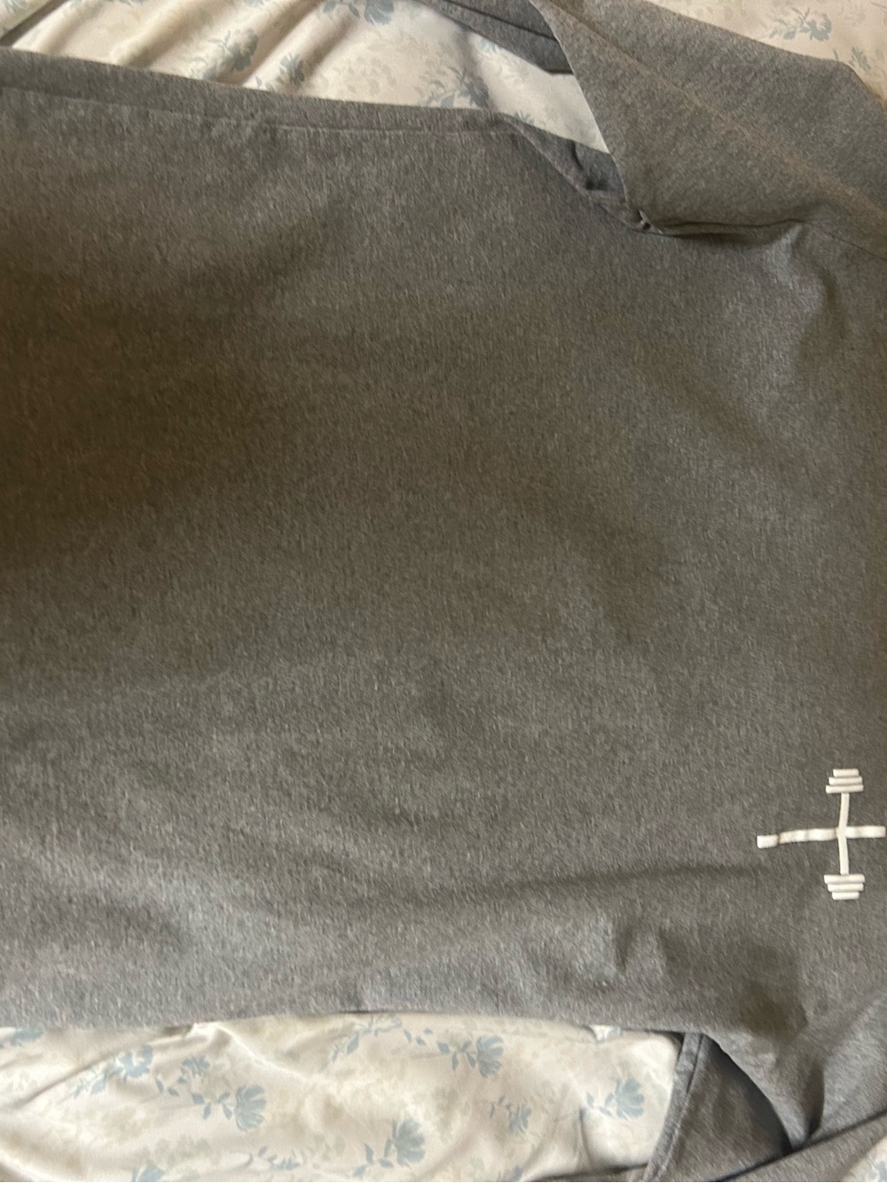 Gray Men's Long-Sleeve Shirt large